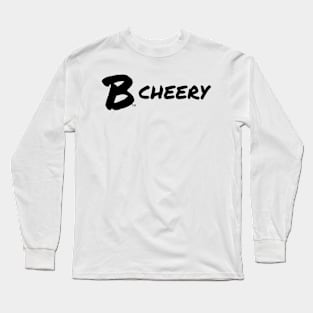 B Cheery, Black Long Sleeve T-Shirt